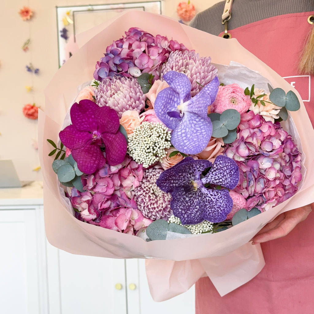 Hydrangea + Orchid Bouquet